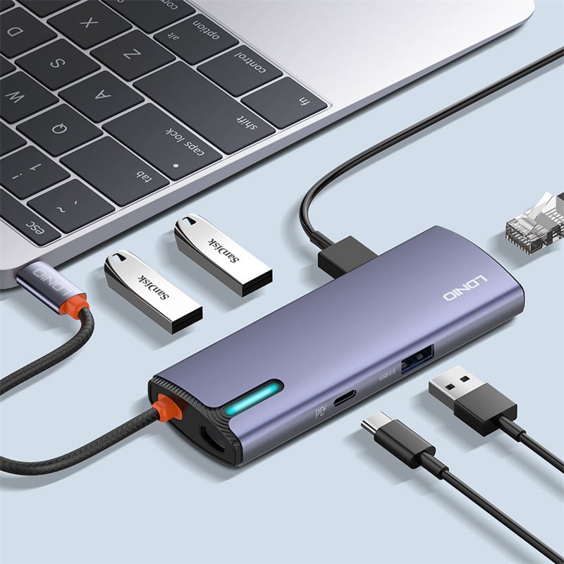 هاب 6 پورت Type-C الدینیو DS-16U