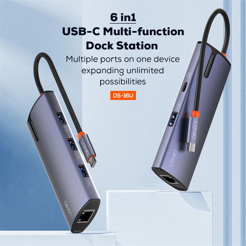 هاب 6 پورت Type-C الدینیو DS-16U