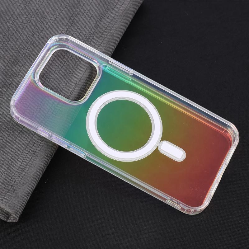 قاب شفاف هولوگرامی Q Series مگ سیف iPhone 15 Pro Max