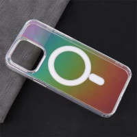 قاب شفاف هولوگرامی Q Series مگ سیف iPhone 15 Pro Max