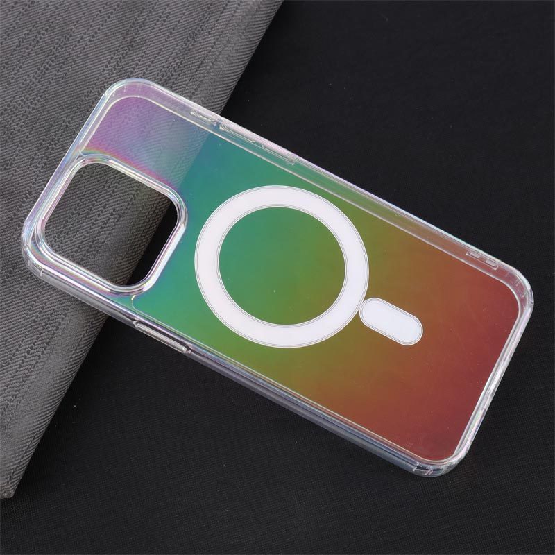 قاب شفاف هولوگرامی Q Series مگ سیف iPhone 15 Pro Max