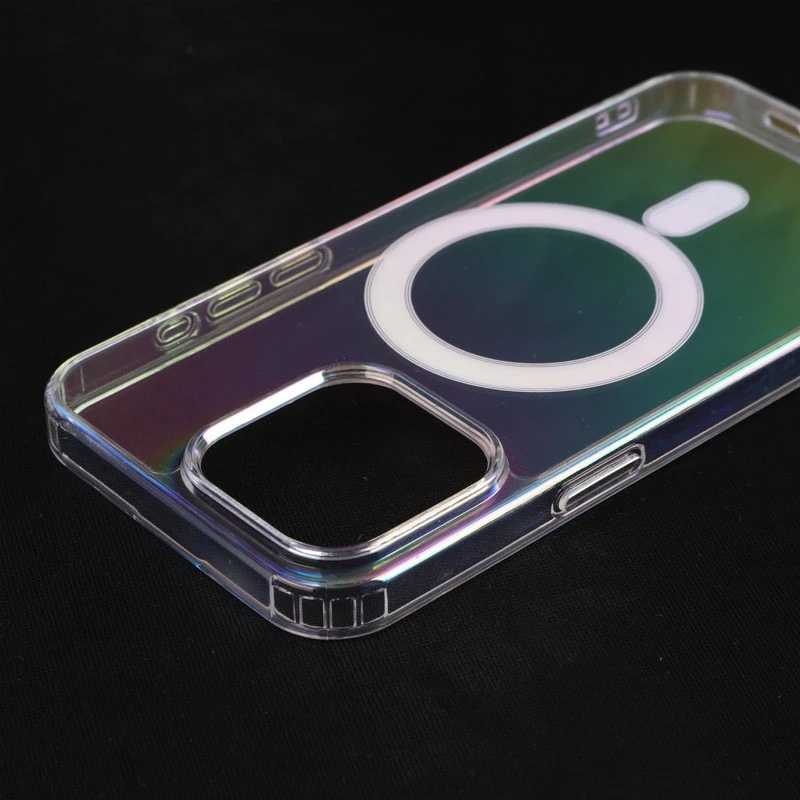 قاب شفاف هولوگرامی Q Series مگ سیف iPhone 15 Pro Max