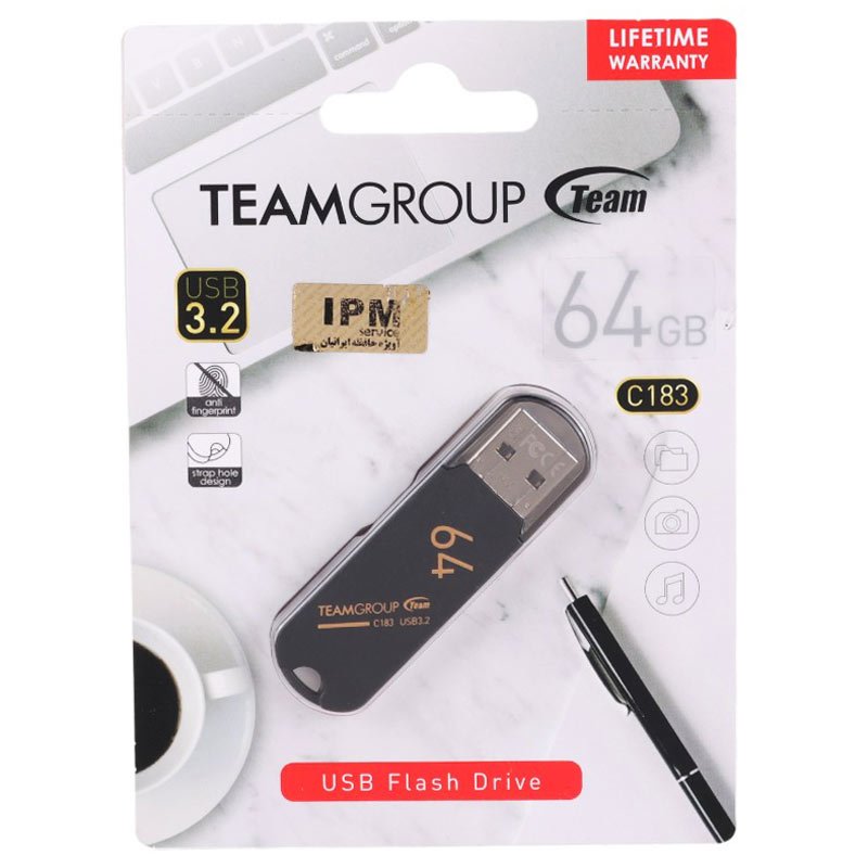 فلش 64 گیگ تیم گروپ TeamGroup C183 USB3.2