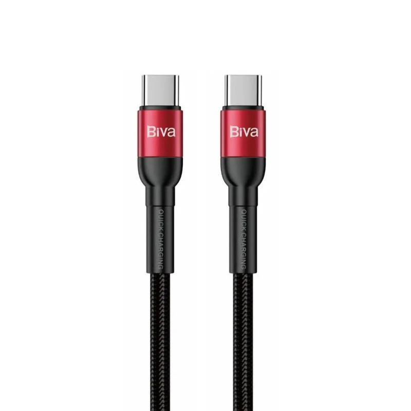 کابل تبدیل فست شارژ Biva C-16CC Type-C to Type-C 3A 60W 1.2m