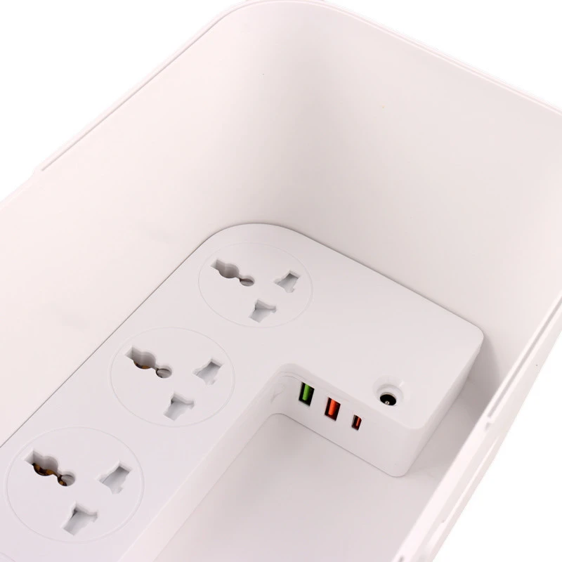 چند راهی برق و شارژر وایرلس الدینیو SN5311W با کابل 2 متری + شارژر USB و Type-C