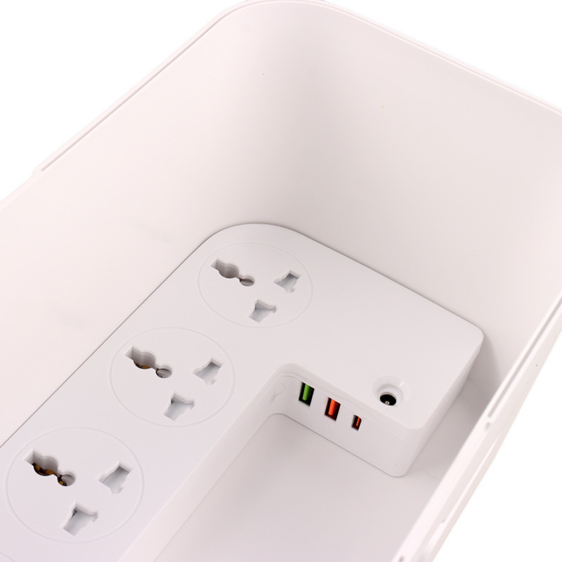 چند راهی برق و شارژر وایرلس الدینیو SN5311W با کابل 2 متری + شارژر USB و Type-C