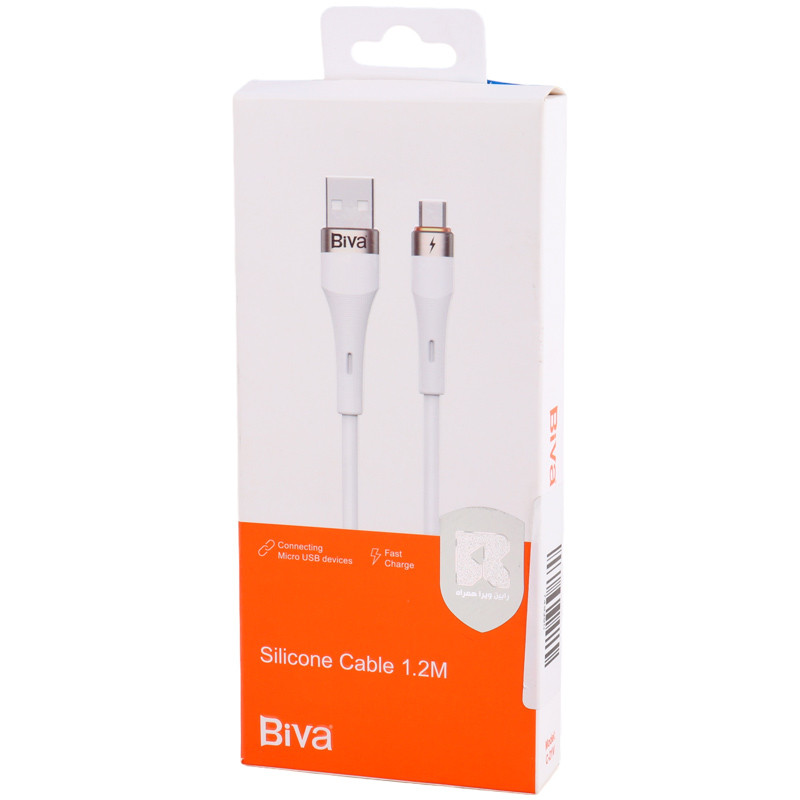 کابل میکرو یو اس بی فست شارژ Biva C-21V 3A 1.2m
