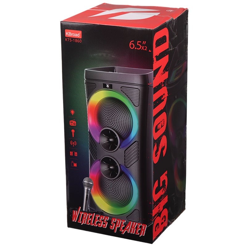اسپیکر چمدانی بلوتوثی رم و فلش خور KTS-1860
