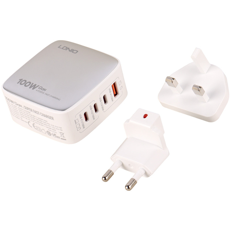 شارژر دیواری 100 وات الدینو Q408 QC4.0 PD 5A + کابل تبدیل تایپ سی