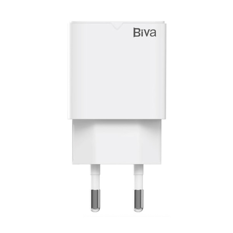 شارژر دیواری فست شارژ Biva HC-04Q-c 2Port QC3.0 PD 3A 18W + کابل میکرو یو اس بی