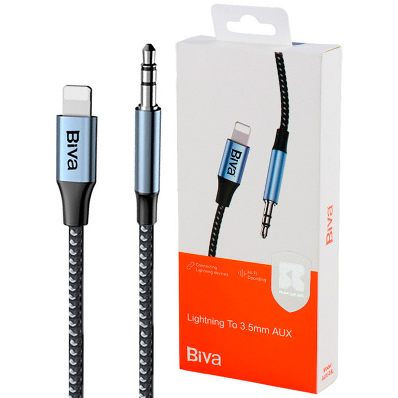 کابل تبدیل Biva AUX-08L AUX To Lightning 1m
