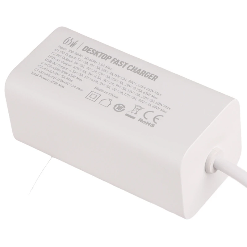 شارژر رومیزی فست شارژ Ldnio A4610C 4Port 5A QC4.0 PD 65W