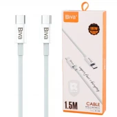 کابل دو سر تایپ سی فست شارژ 100 وات بیوا C-14 طول 1.5 متر