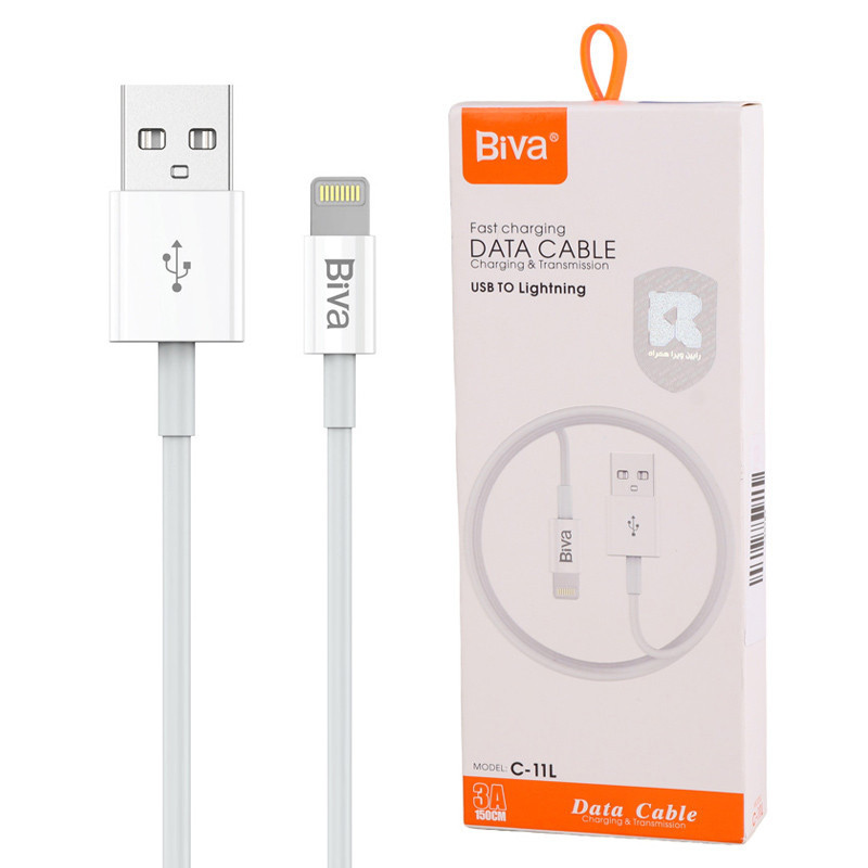 کابل آیفونی فست شارژ Biva C-11L 3A 1.5m