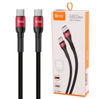 کابل تبدیل فست شارژ Biva C-16CC Type-C to Type-C 3A 60W 1.2m