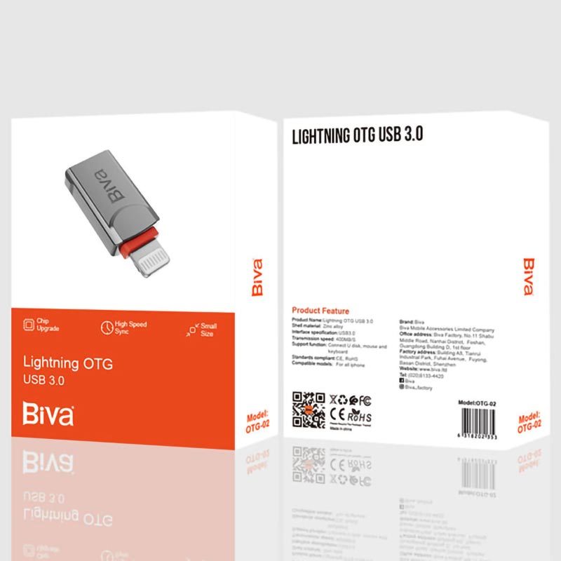 تبدیل Biva OTG-02 OTG USB3.0 To Lightning