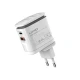 شارژر دیواری فست شارژ Ldnio A2423C 2Port 3A QC3.0 PD 25W + کابل تایپ سی