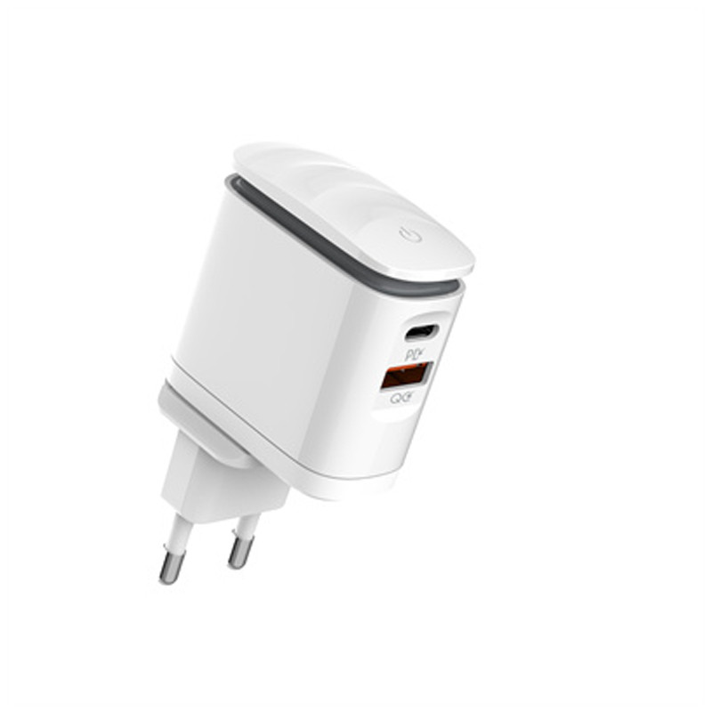 شارژر دیواری فست شارژ Ldnio A2423C 2Port 3A QC3.0 PD 25W + کابل تایپ سی