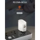 شارژر دیواری فست شارژ Ldnio A2423C 2Port 3A QC3.0 PD 25W + کابل تایپ سی