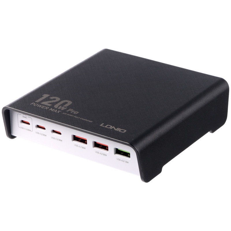 شارژر رومیزی فست شارژ Ldnio Q605 6Port 5A QC3.0 PD3.0 65W