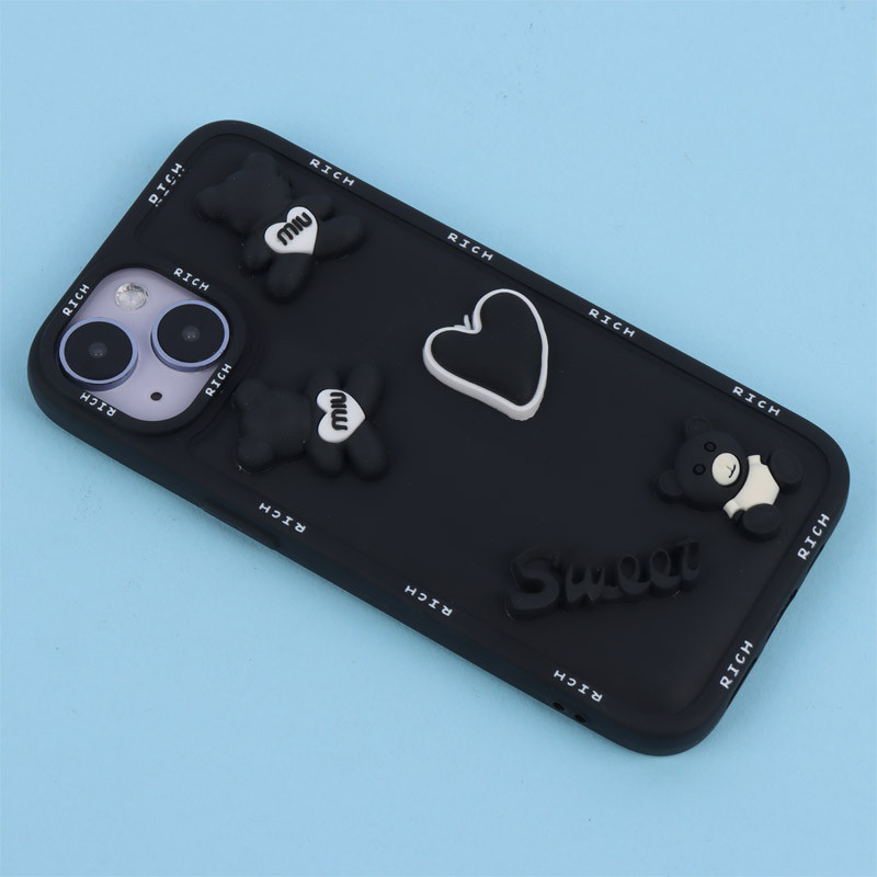 قاب طرحدار Rich عروسکی برجسته iPhone 13 / 14