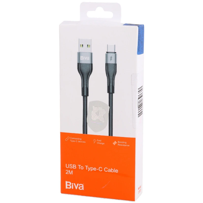 کابل تایپ سی فست شارژ Biva C-20T 3A 2m