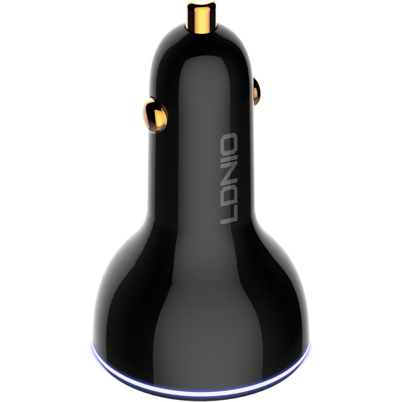 شارژر فندکی فست شارژ Ldnio C102 5A QC3.0 PD 100W + کابل تایپ سی