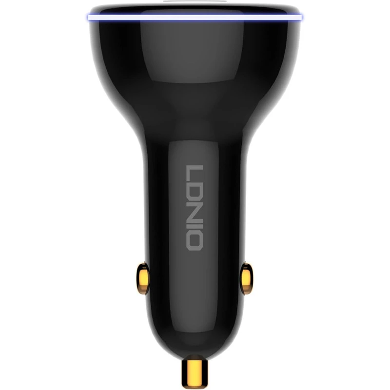 شارژر فندکی فست شارژ Ldnio C102 5A QC3.0 PD 100W + کابل تایپ سی