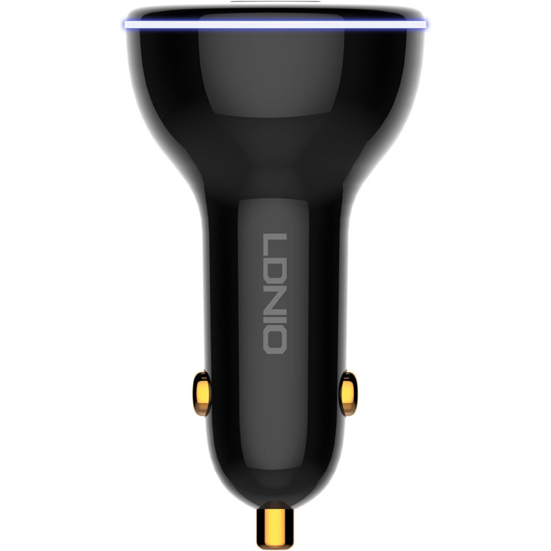 شارژر فندکی فست شارژ Ldnio C102 5A QC3.0 PD 100W + کابل تایپ سی