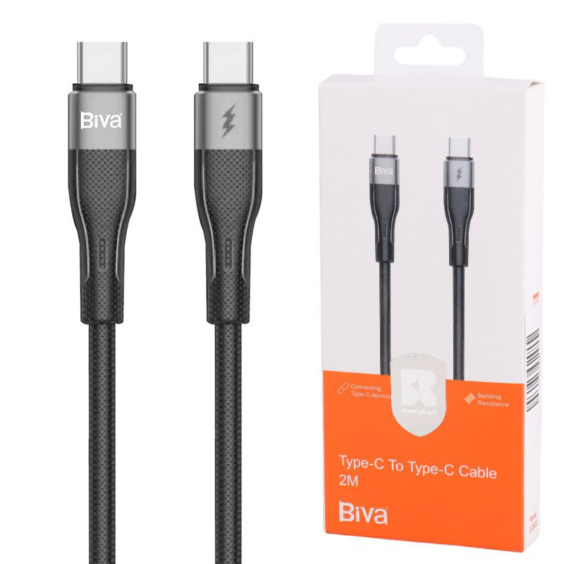 کابل تبدیل فست شارژ Biva C-20CC Type-C To Type-C 3A 2m