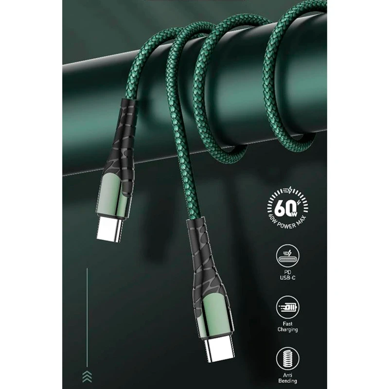 کابل تبدیل فست شارژ Ldnio LC101 Type-C To Type-C PD 65W 1m
