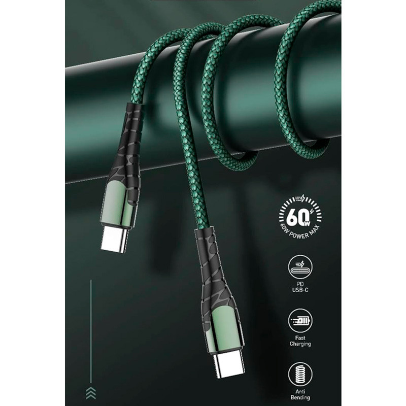 کابل تبدیل فست شارژ Ldnio LC101 Type-C To Type-C PD 65W 1m