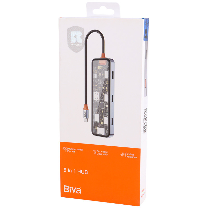 هاب 8 پورت Type-C بیوا HUB-03