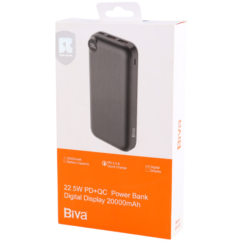 پاور بانک فست شارژ 20000 بیوا Biva BP-012 QC3.0 PD 22.5W
