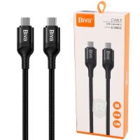 کابل تبدیل فست شارژ Biva C-03CC Type-C To Type-C 3A 60W 1.2m