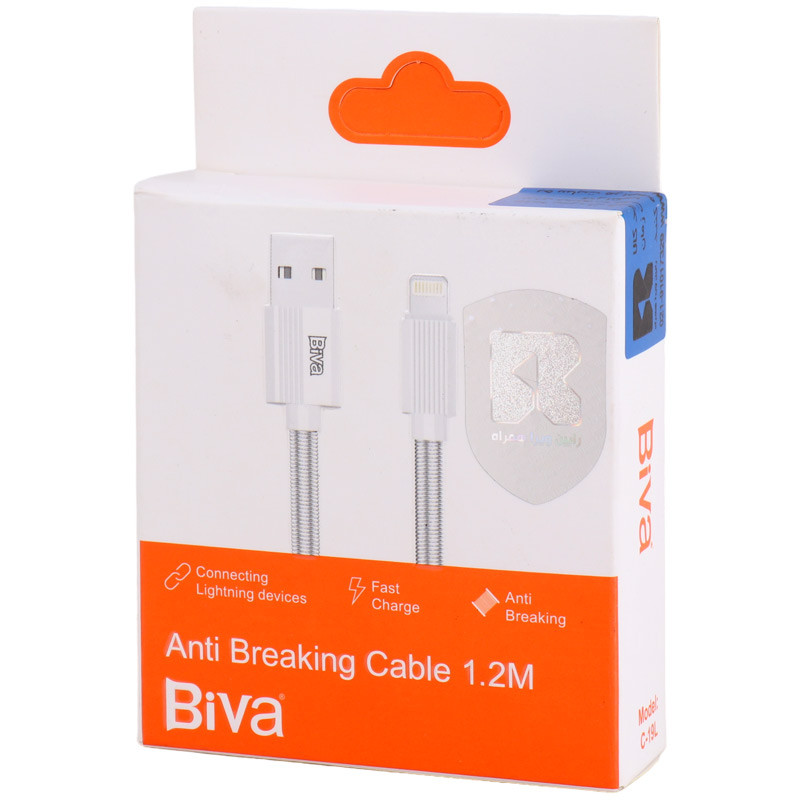 کابل آیفونی فست شارژ Biva C-19L 3A 1.2m