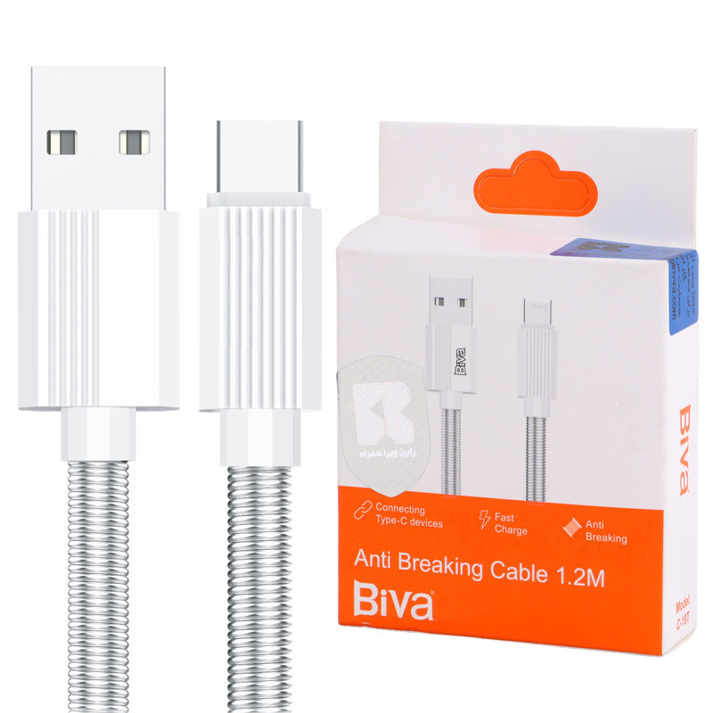 کابل تایپ سی فست شارژ Biva C-19T 3A 1.2m