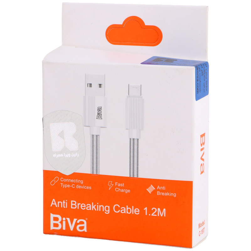 کابل تایپ سی فست شارژ Biva C-19T 3A 1.2m