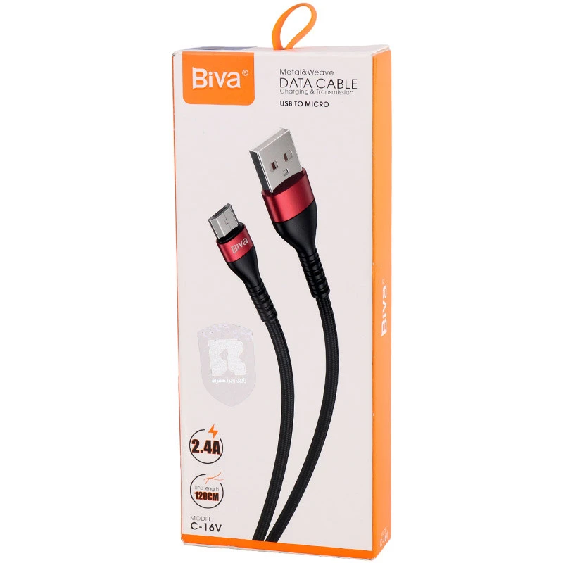 کابل میکرو یو اس بی Biva C-16V 2.4A 1.2m