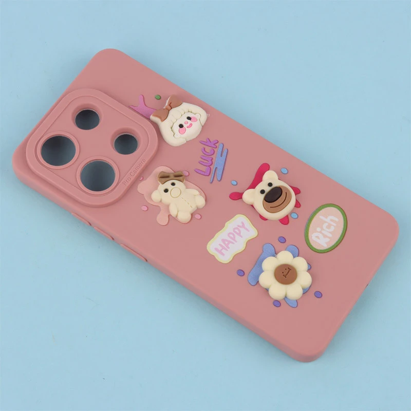 قاب فانتزی عروسکی Pro Camera محافظ لنزدار Xiaomi Redmi Note 13 4G