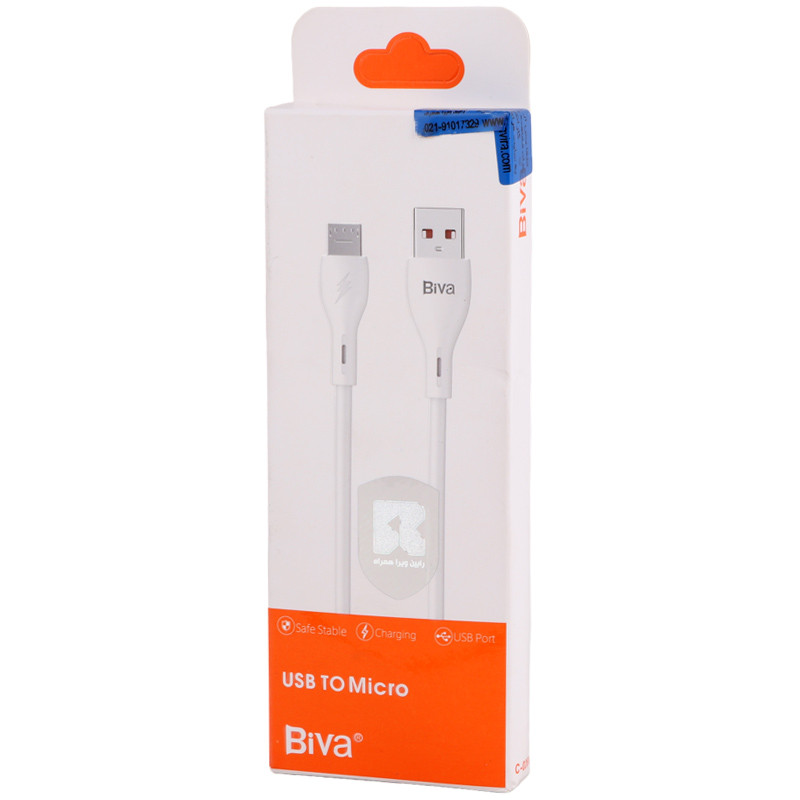 کابل میکرو یو اس بی فست شارژ Biva C-026V 3A 15W 1m