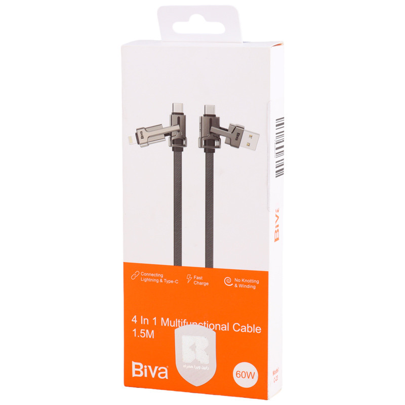 کابل تبدیل فست شارژ Biva C-23 60W 1.5m