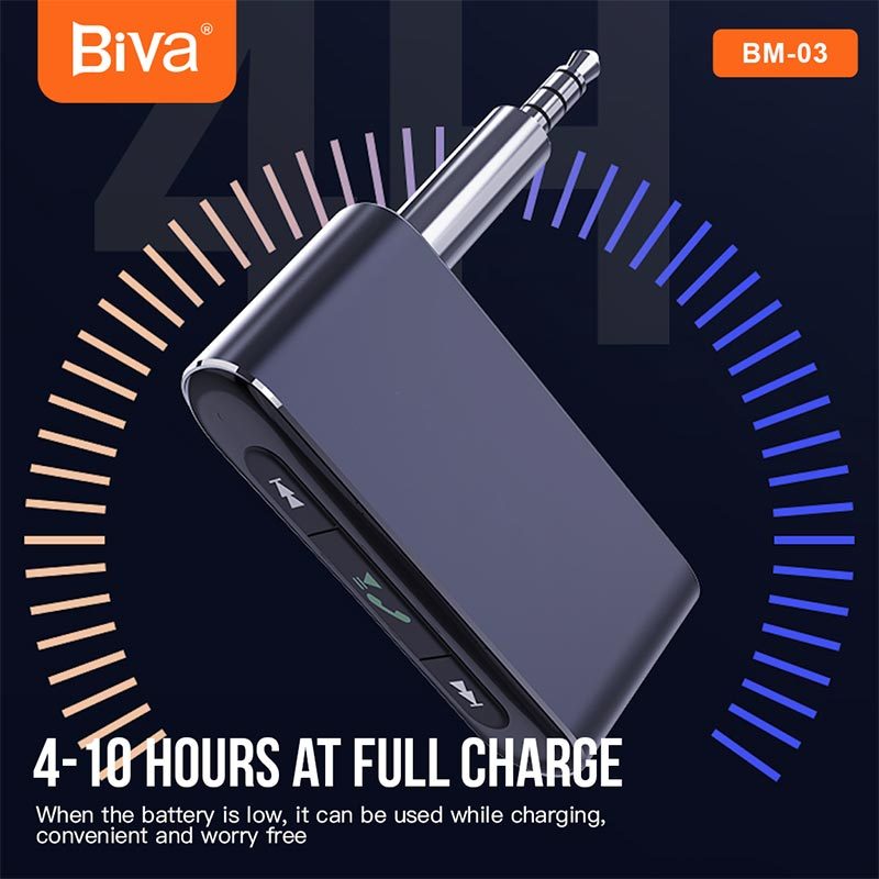 دانگل بلوتوث خودرو شارژی Biva BM-03 AUX