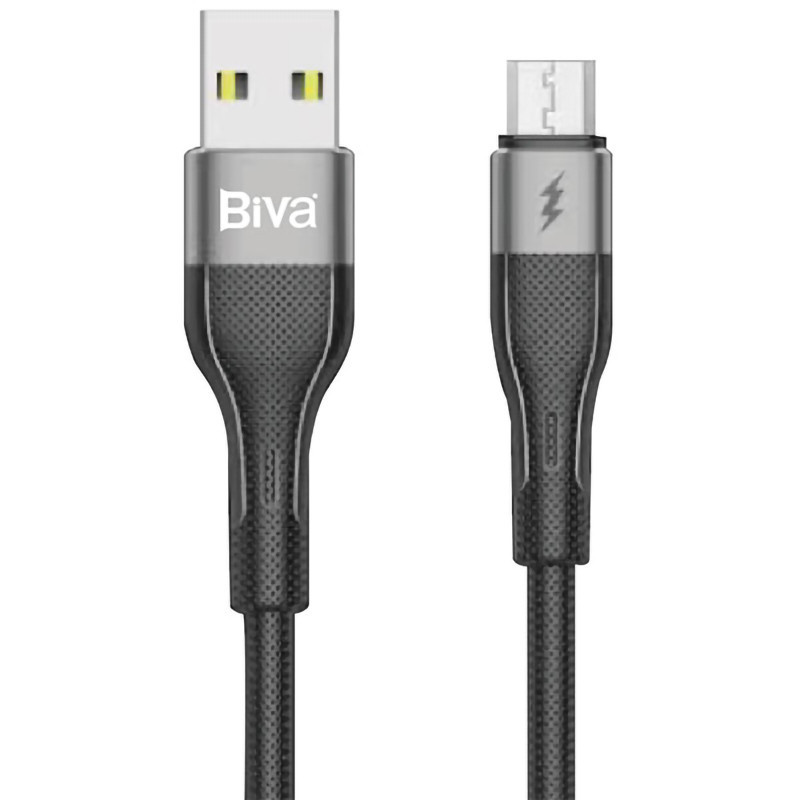 کابل میکرو یو اس بی فست شارژ Biva C-20V 3A 2m