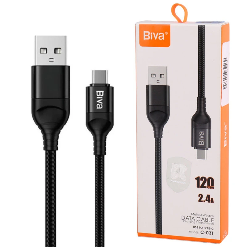کابل تایپ سی Biva C-03T 2.4A 1.2m