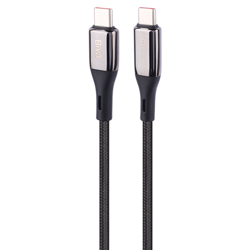 کابل تبدیل فست شارژ Biva C-24CC Type-C To Type-C PD 100W 1.5m