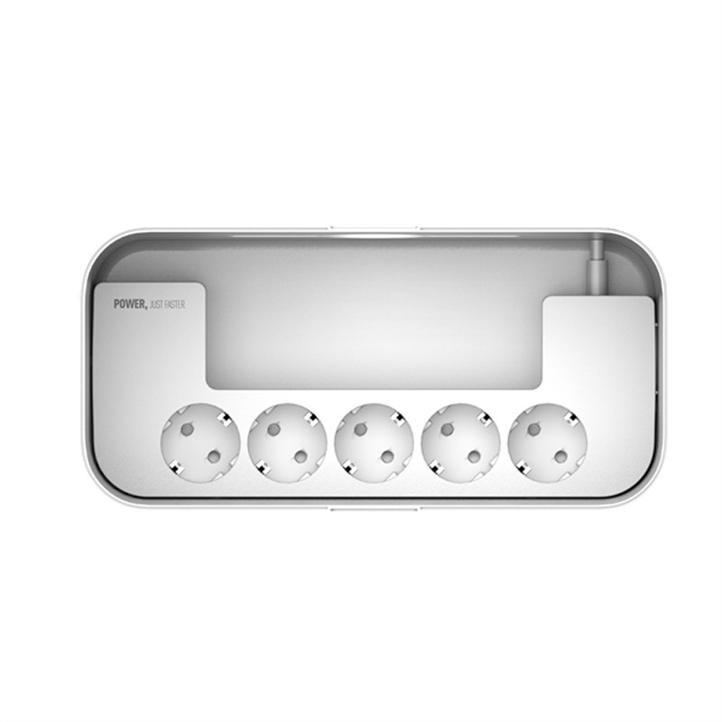 چند راهی 5 خانه برق ارت دار الدینیو SN5310 با کابل 2 متری + شارژر USB
