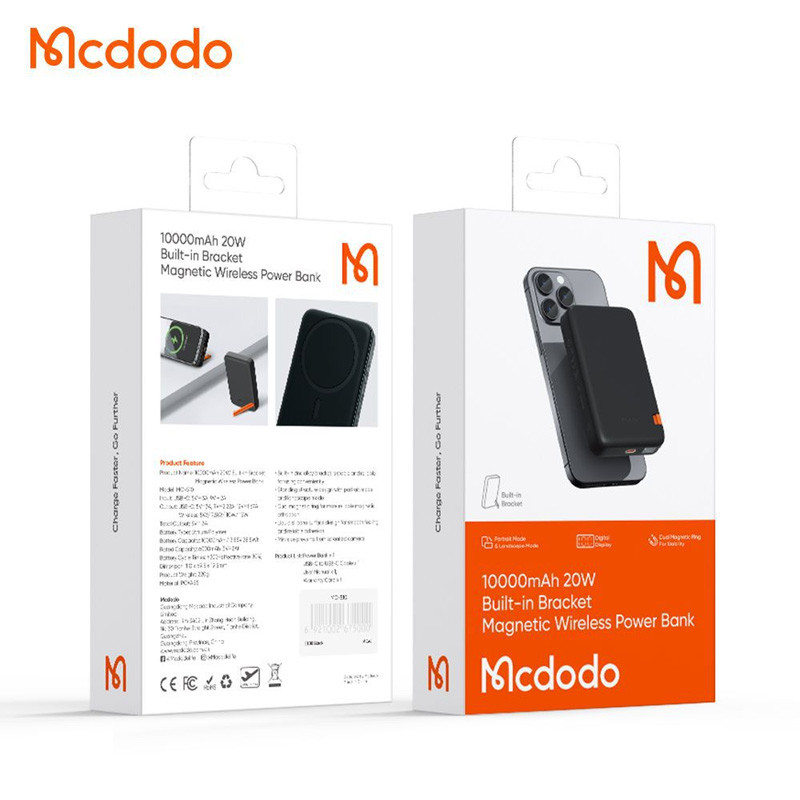 پاور بانک بی سیم فست شارژ 10000 مک دودو Mcdodo MC-510 PD 20W