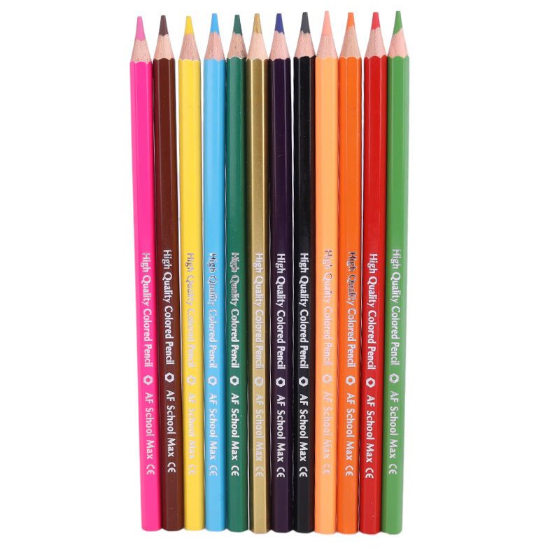 مداد رنگی 12 رنگ اسکول مکس AF School Max
