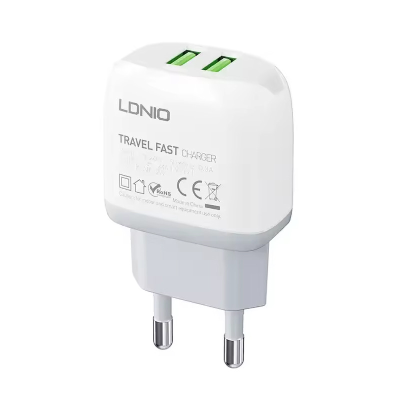 شارژر دیواری فست شارژ Ldnio A2218 2.4A 12W + کابل تایپ سی